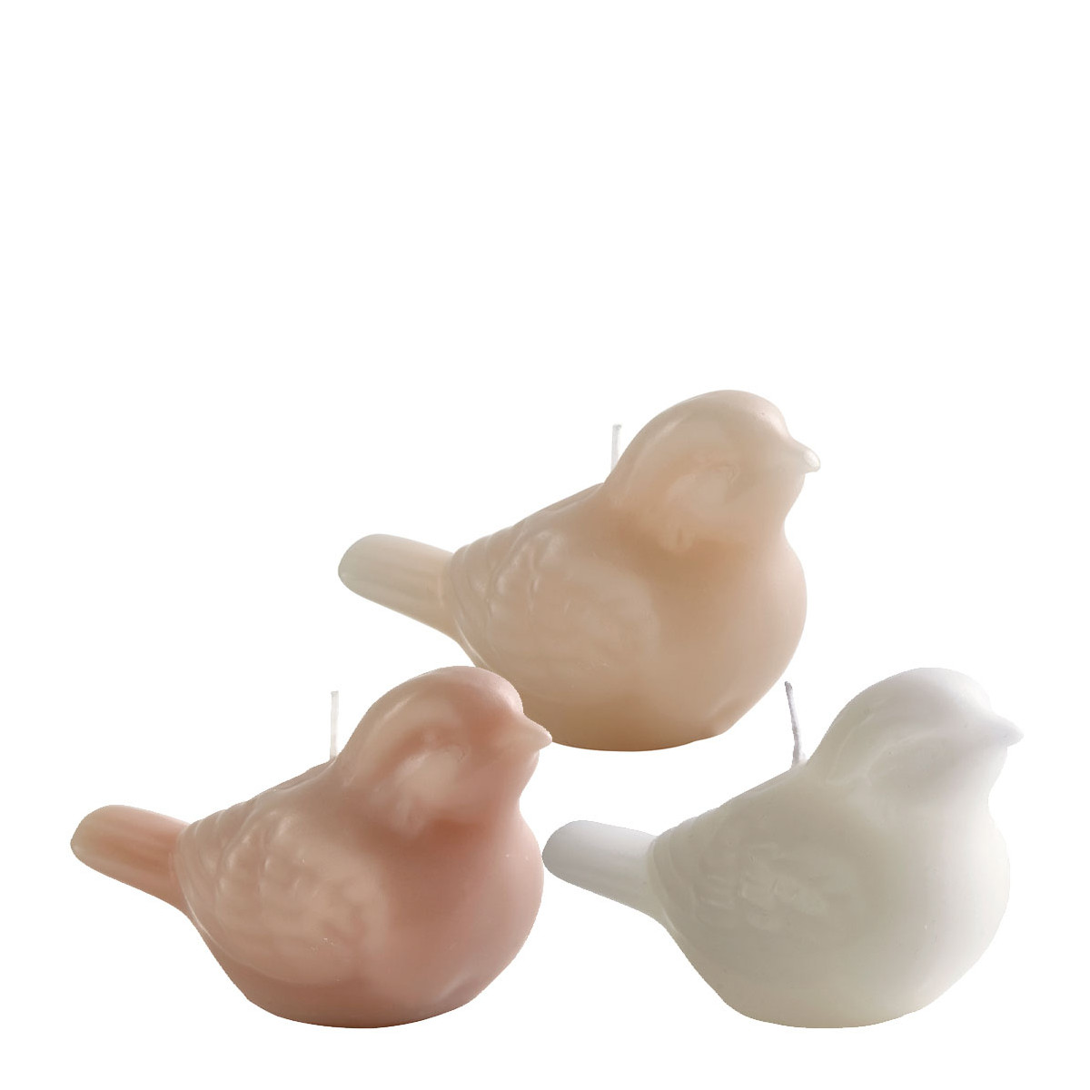 Set de 6 bougies décoratives parfumées Oiseau multicolore, MATHILDE M