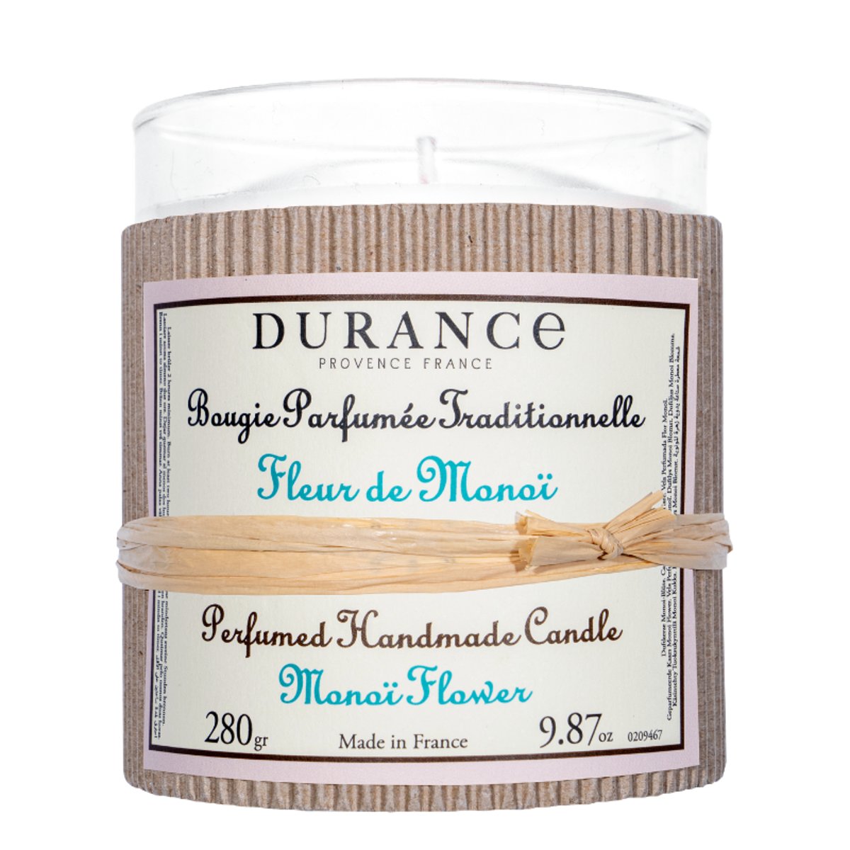 Grande bougie Fleur de Monoï couleur unique, DURANCE