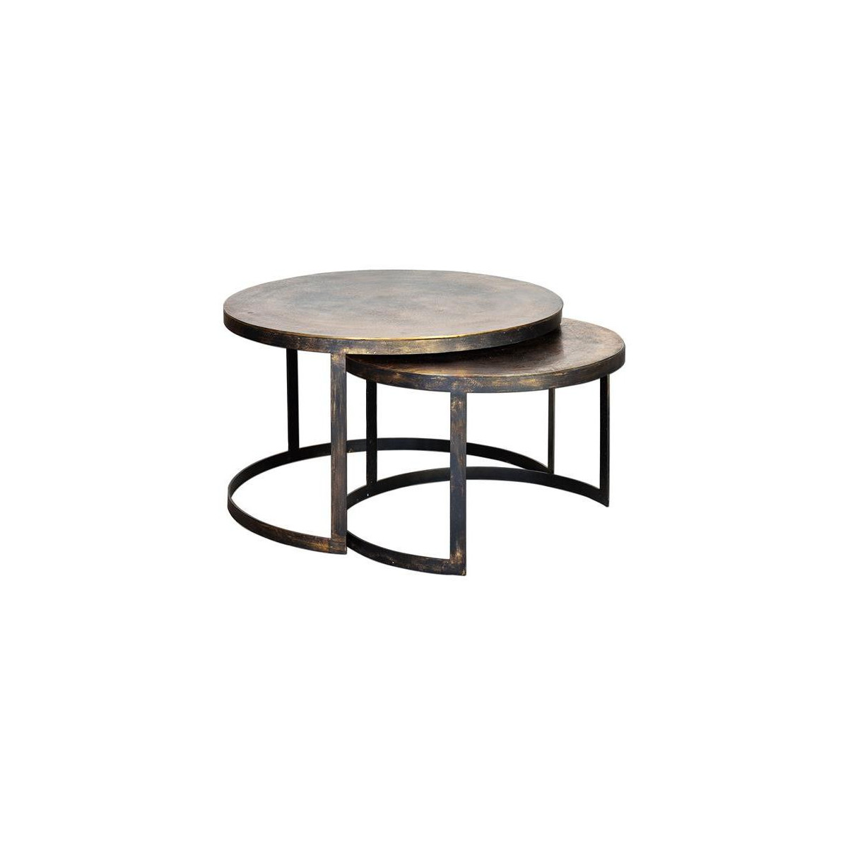 Lot de 2 tables basses bronze bronze, DECORATION D’AUTREFOIS