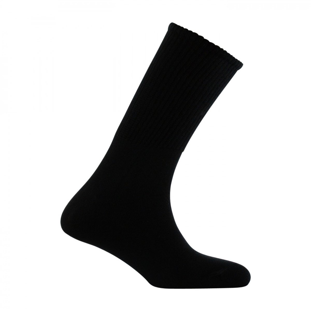 Chaussettes en coton forme tube sans talon MADE IN FRANCE noir, KINDY