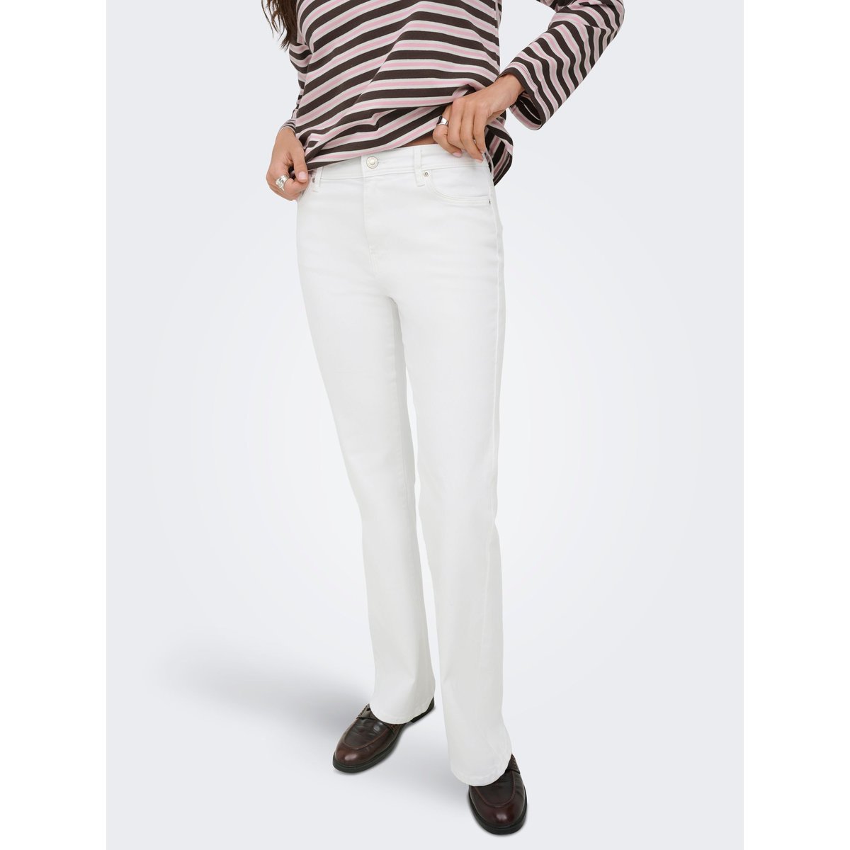 Jean Flared white denim, ONLY