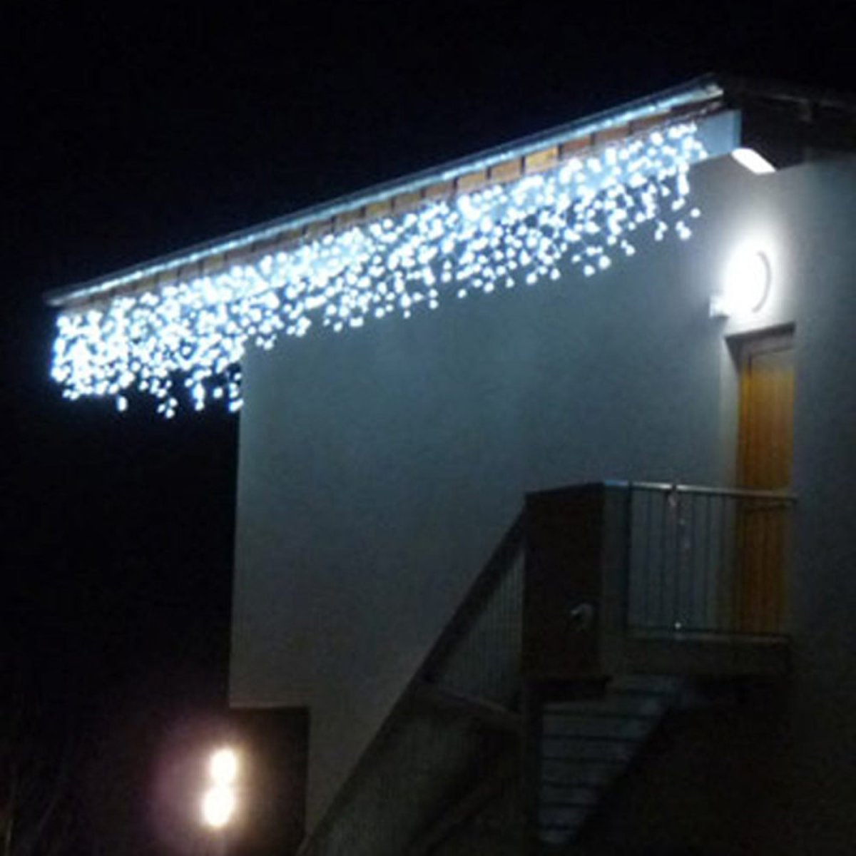 Guirlande Pro Stalactite 40m 1440 Led Blanc Froid Et Flashs blanc, MILLUMINE