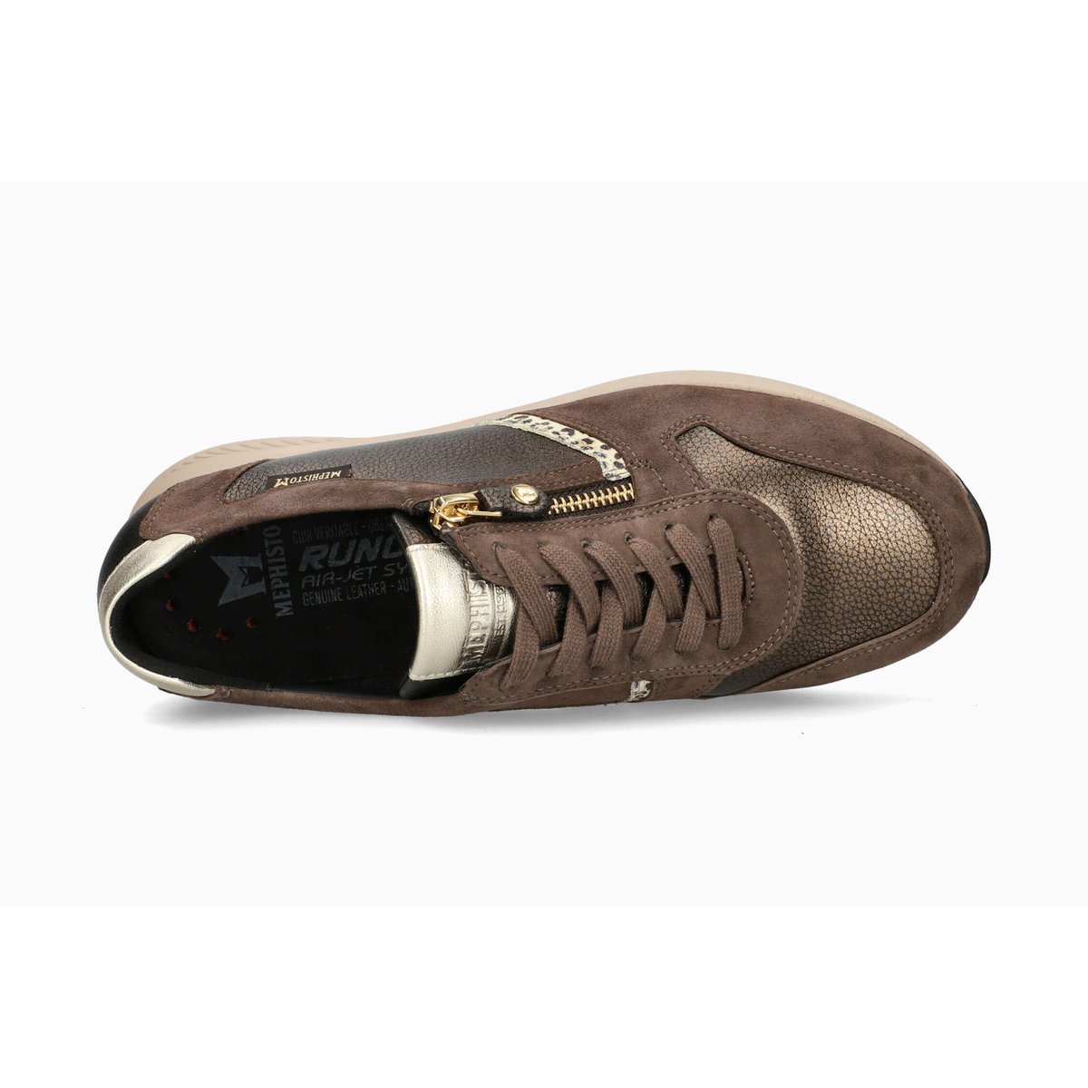 Baskets en cuir KIM marron 5147, MEPHISTO