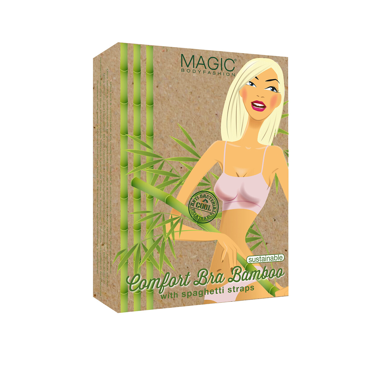 Brassière en bambou Bamboo Comfort bra noir, MAGIC BODYFASHION