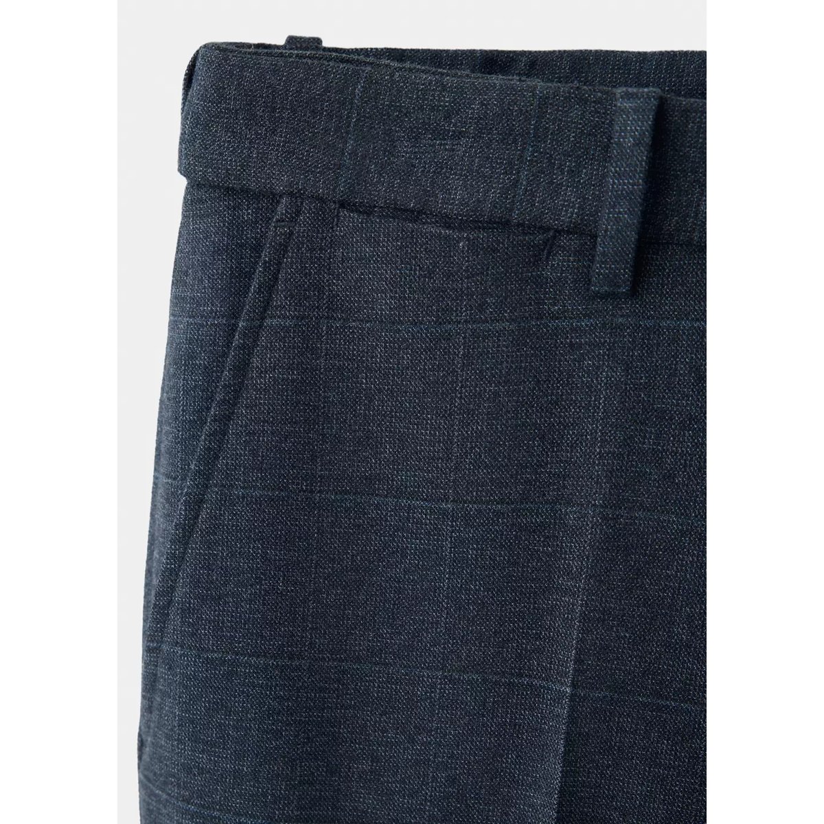 Pantalon flanelle regular-fit bleu marine, MANGO MAN