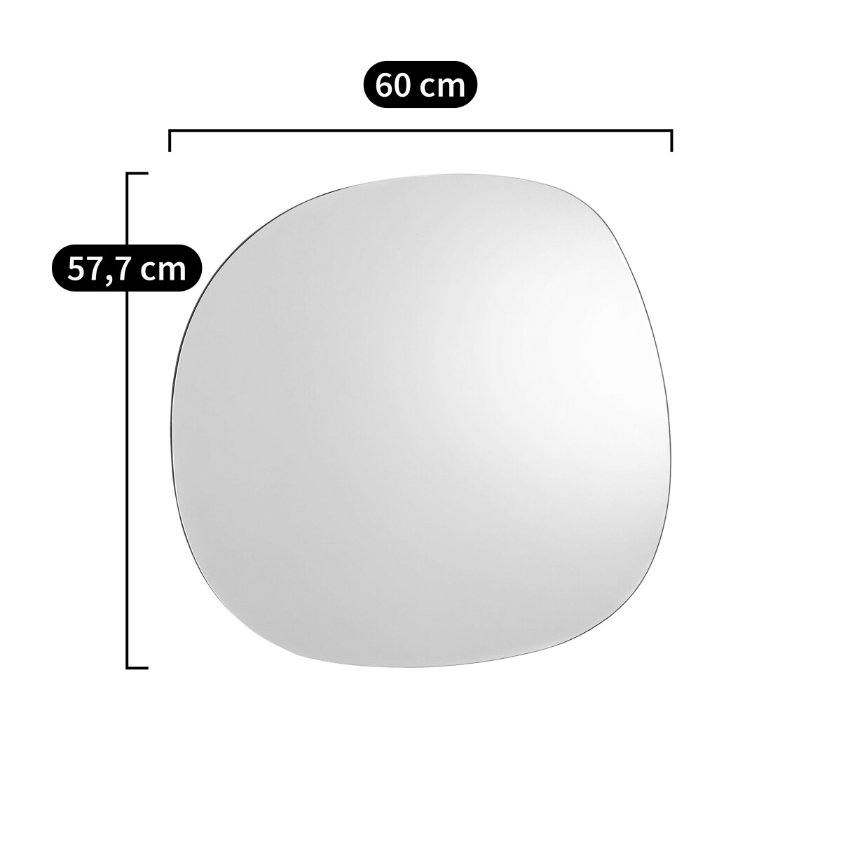 Biface Medium Irregular Mirror transparent, LA REDOUTE INTERIEURS