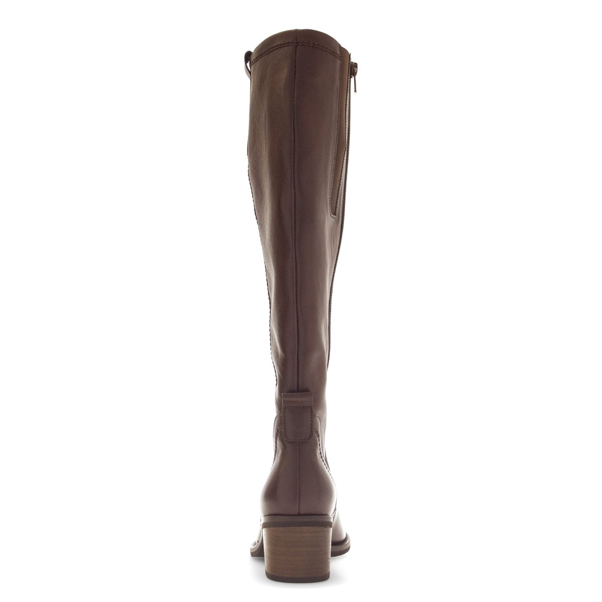 Bottes en cuir lisse à talon décroché cognac, GABOR