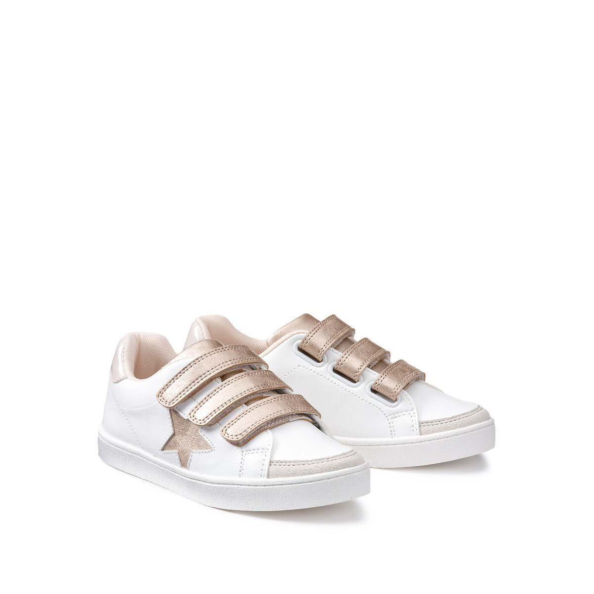 Baskets basses à scratchs, détail étoile blanc, LA REDOUTE COLLECTIONS