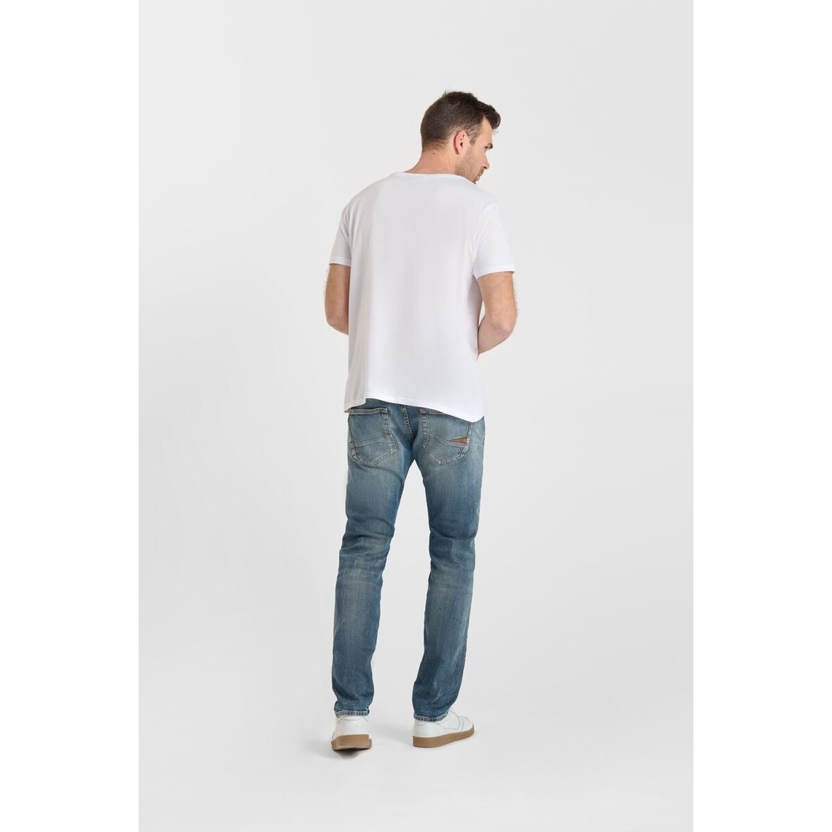 Jeans slim stretch 700/11, longueur 34 blue, LE TEMPS DES CERISES