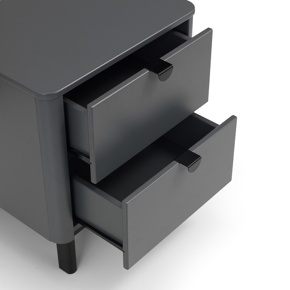 Alexis 2 Drawer Bedside Table slate grey, SO'HOME