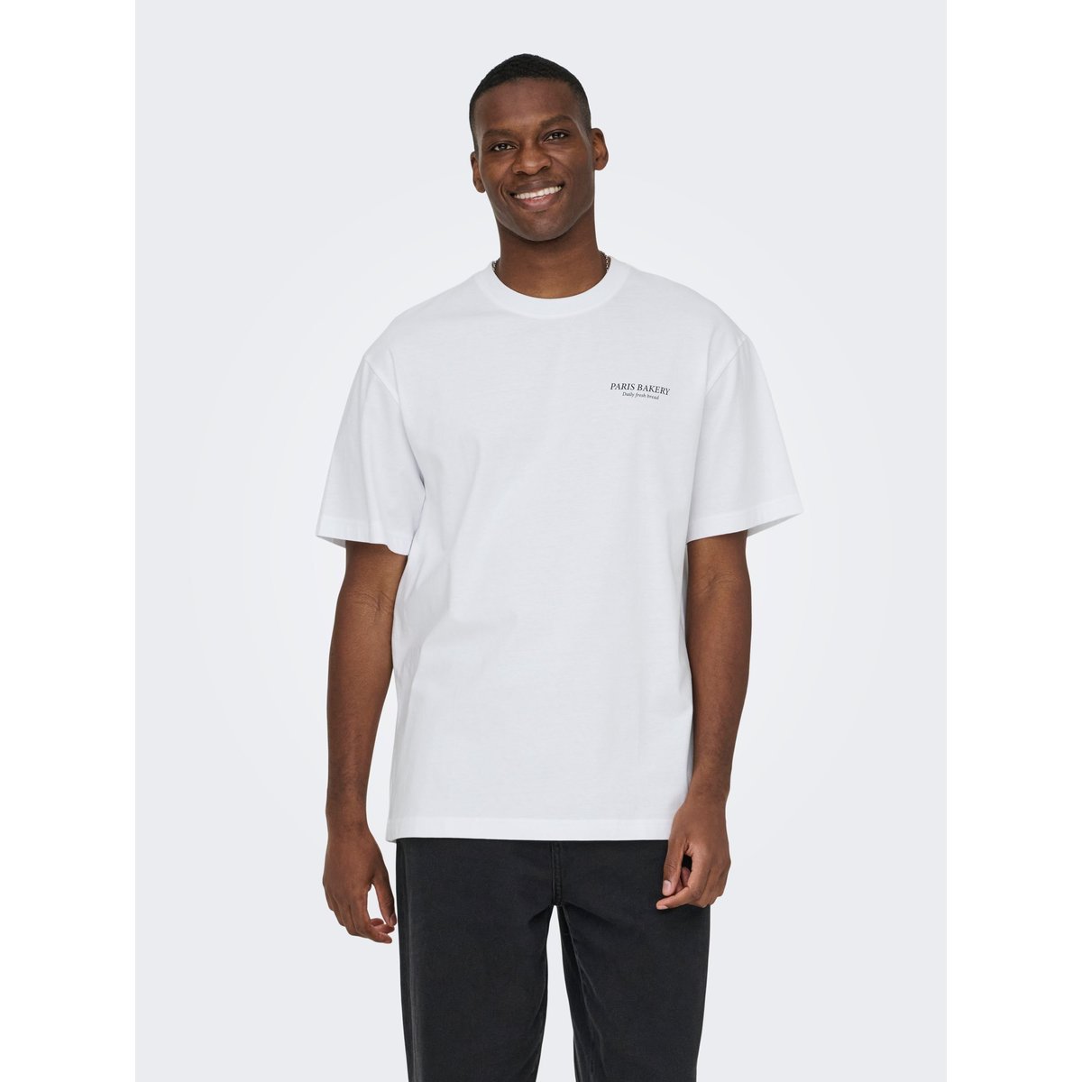 T-Shirt bright white 1, ONLY & SONS
