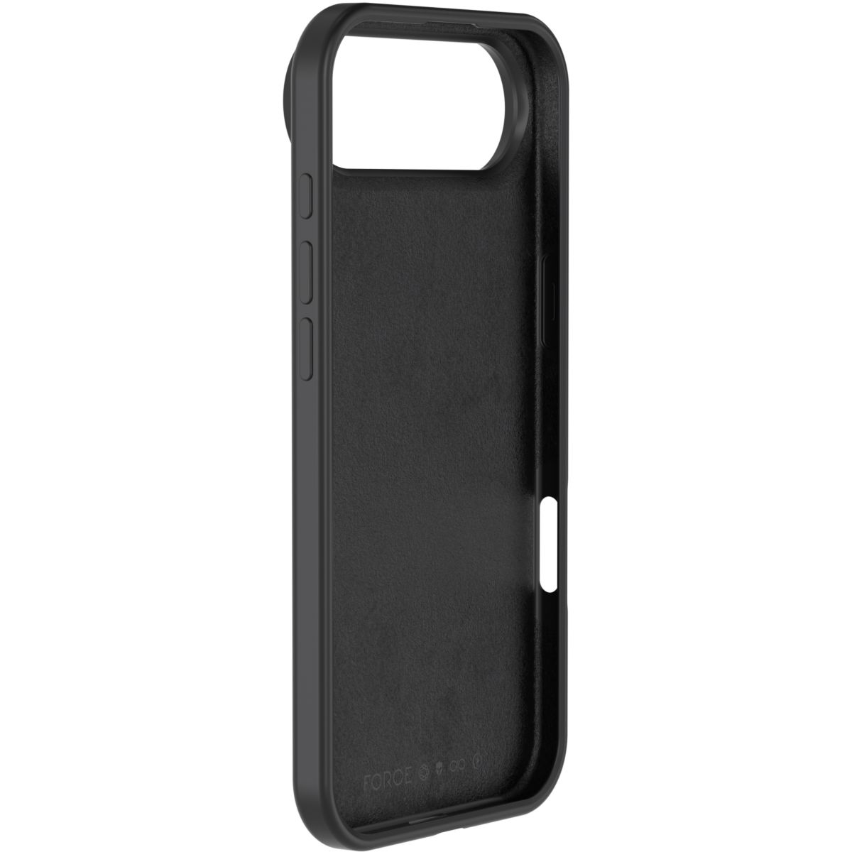Coque iPhone Air silicone MagSafe noir couleur unique, FORCE CASE