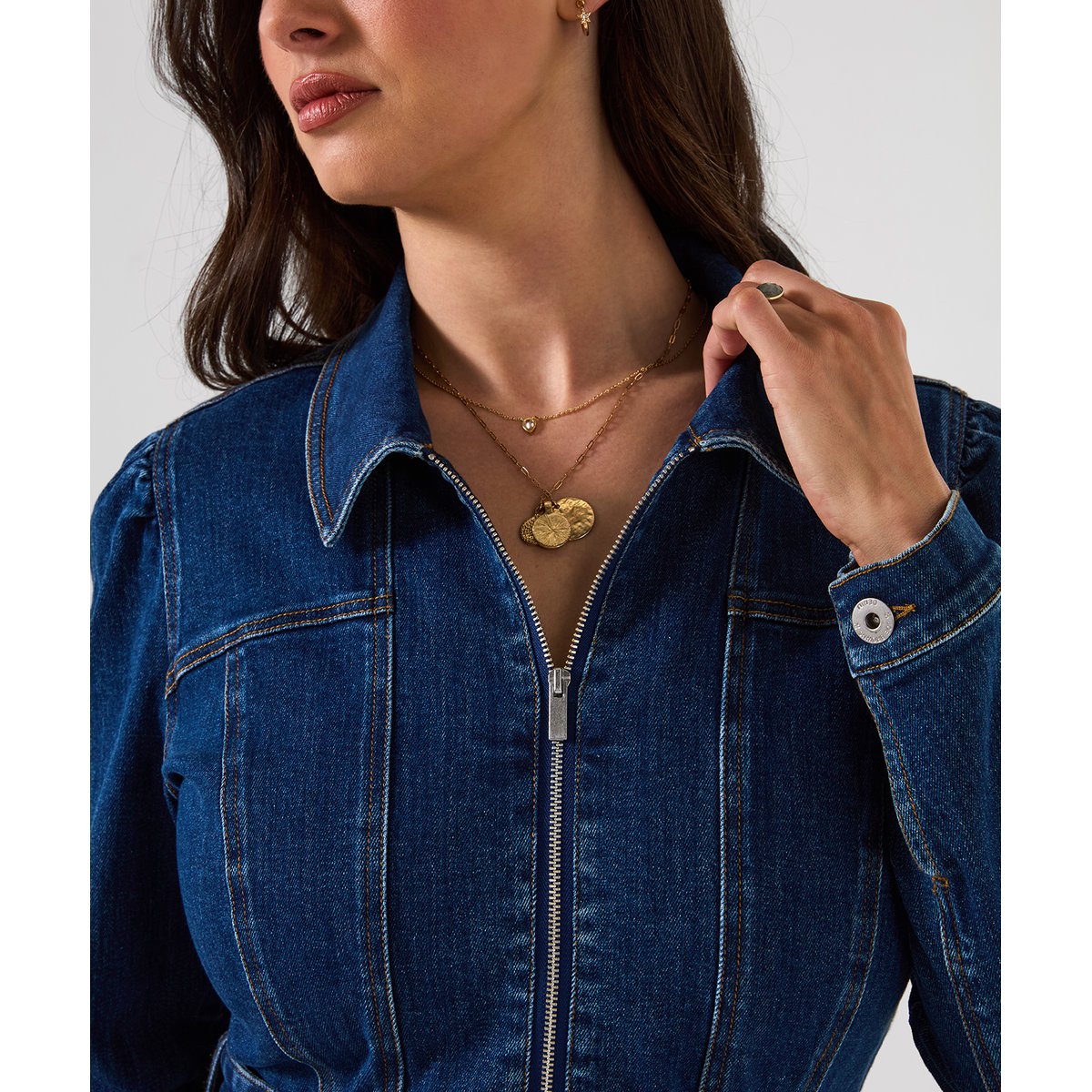 Robe en Jean Zippée Devant Scarlett bleu, JOE BROWNS