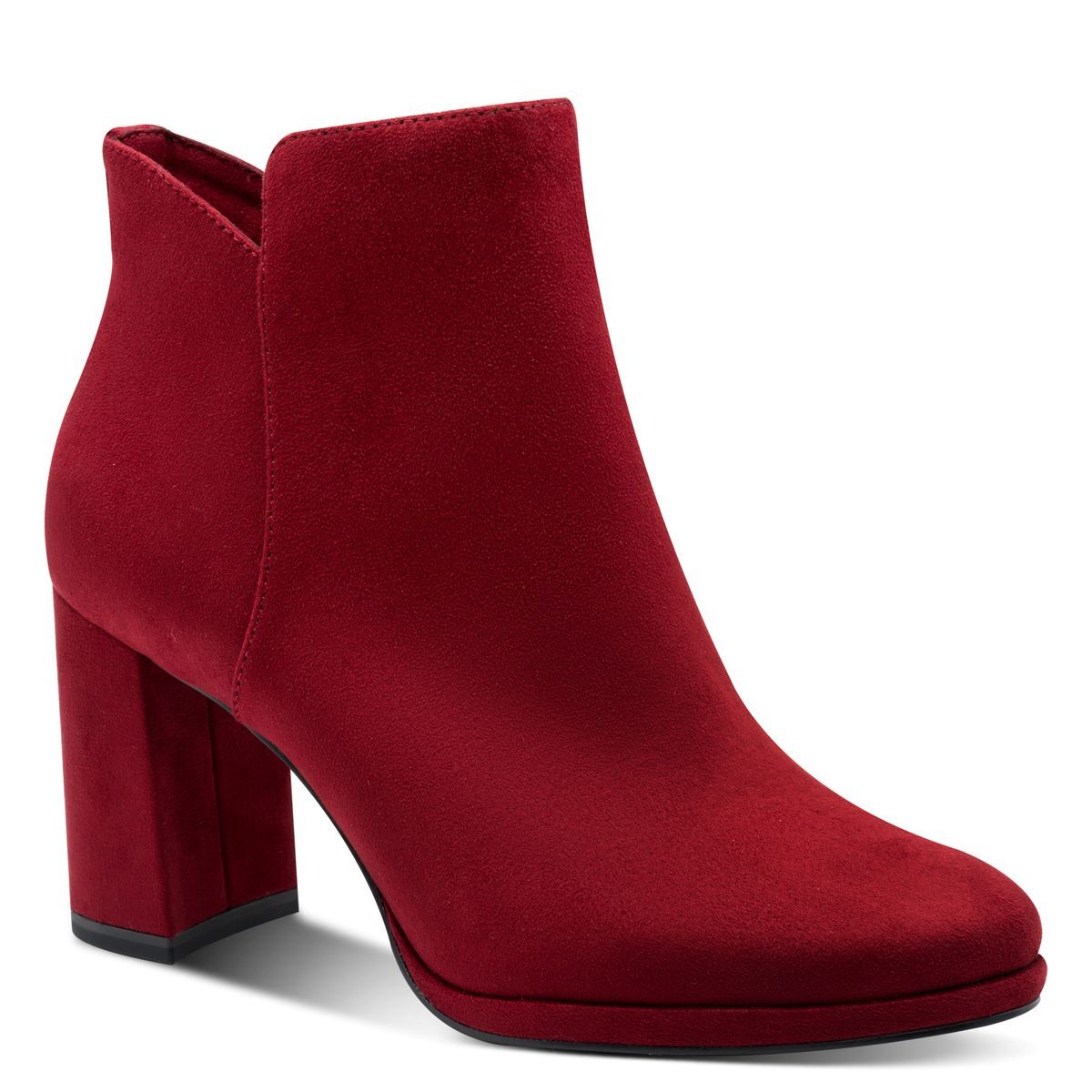 Bottine talon bloc rouge, TAMARIS