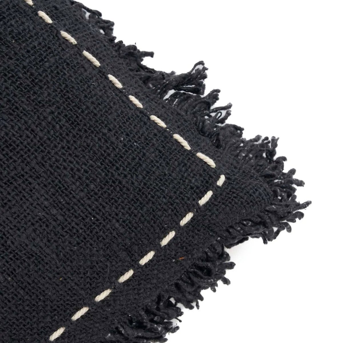 Housse de coussin en coton KASBAH noir blanc, BAZAR BIZAR