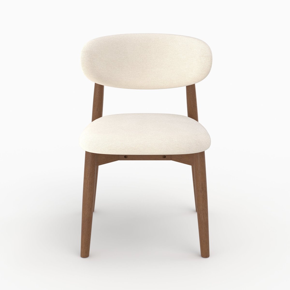 Lot de 2 chaises en tissu - YUNA beige, MAISON PAVANE