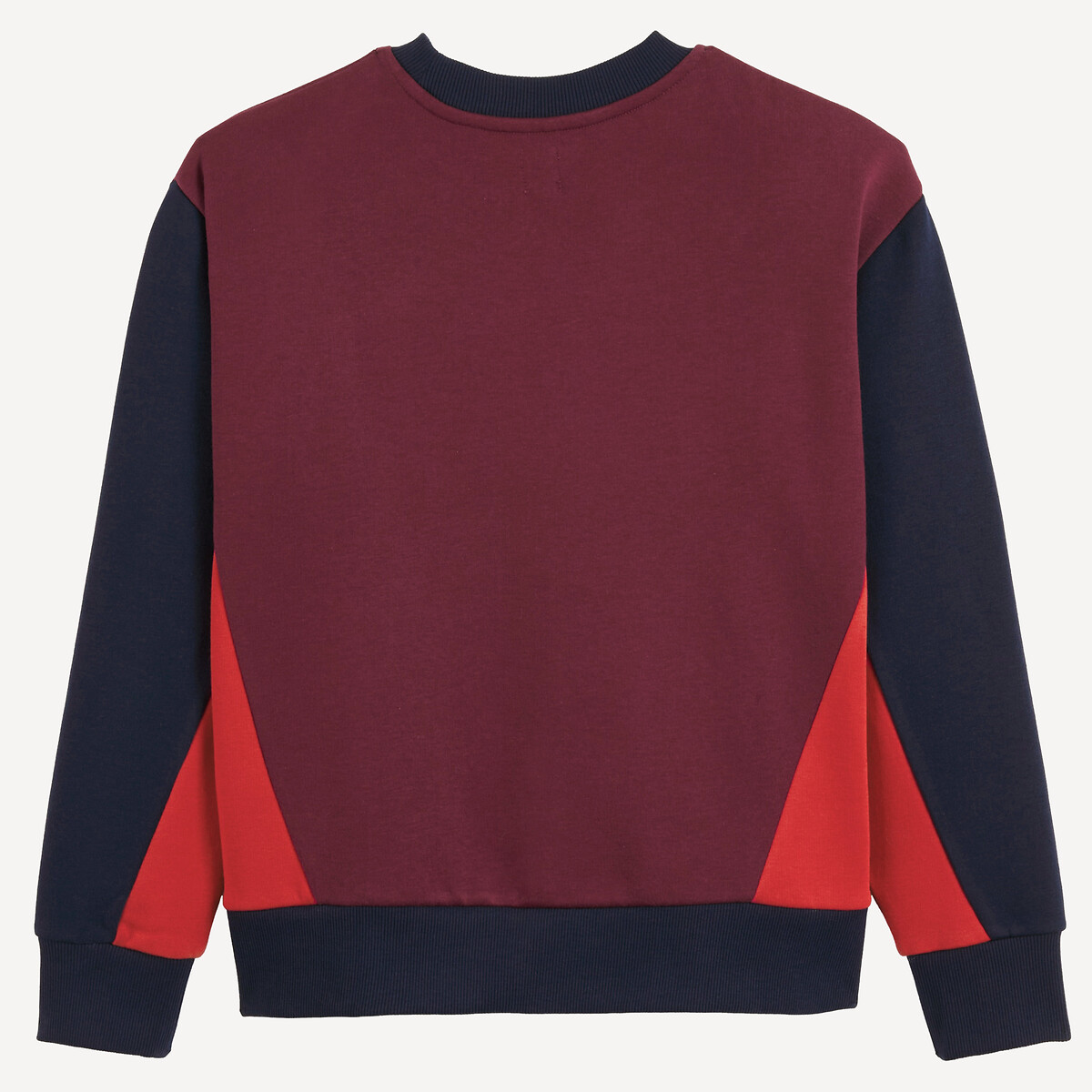 Sudadera con motivo estampado en el pecho rojo/azul oscuro, LA REDOUTE COLLECTIONS