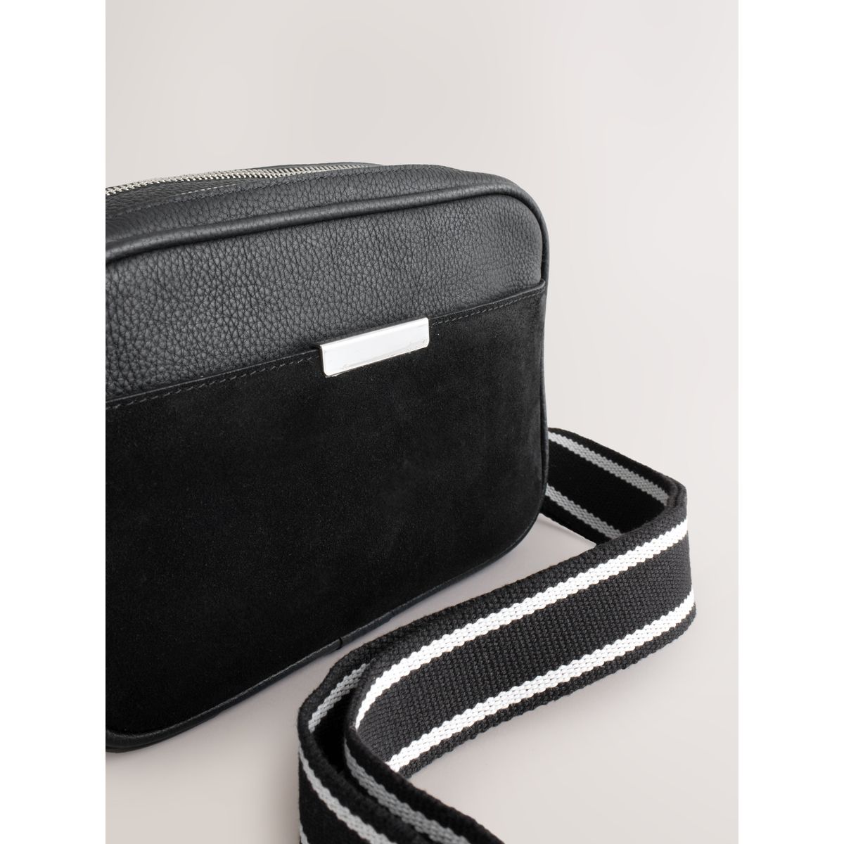 Sacoche pour appareil photo en cuir noir, NEXT