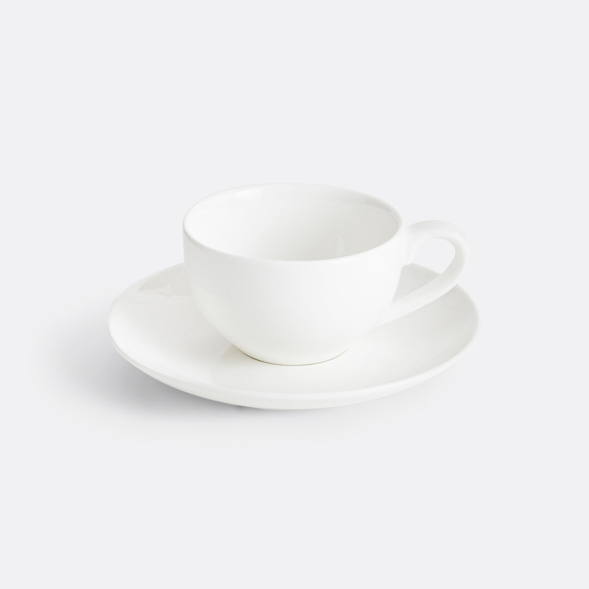 Lot de 4 tasses à café et sous-tasses, Ginny blanc, LA REDOUTE INTERIEURS