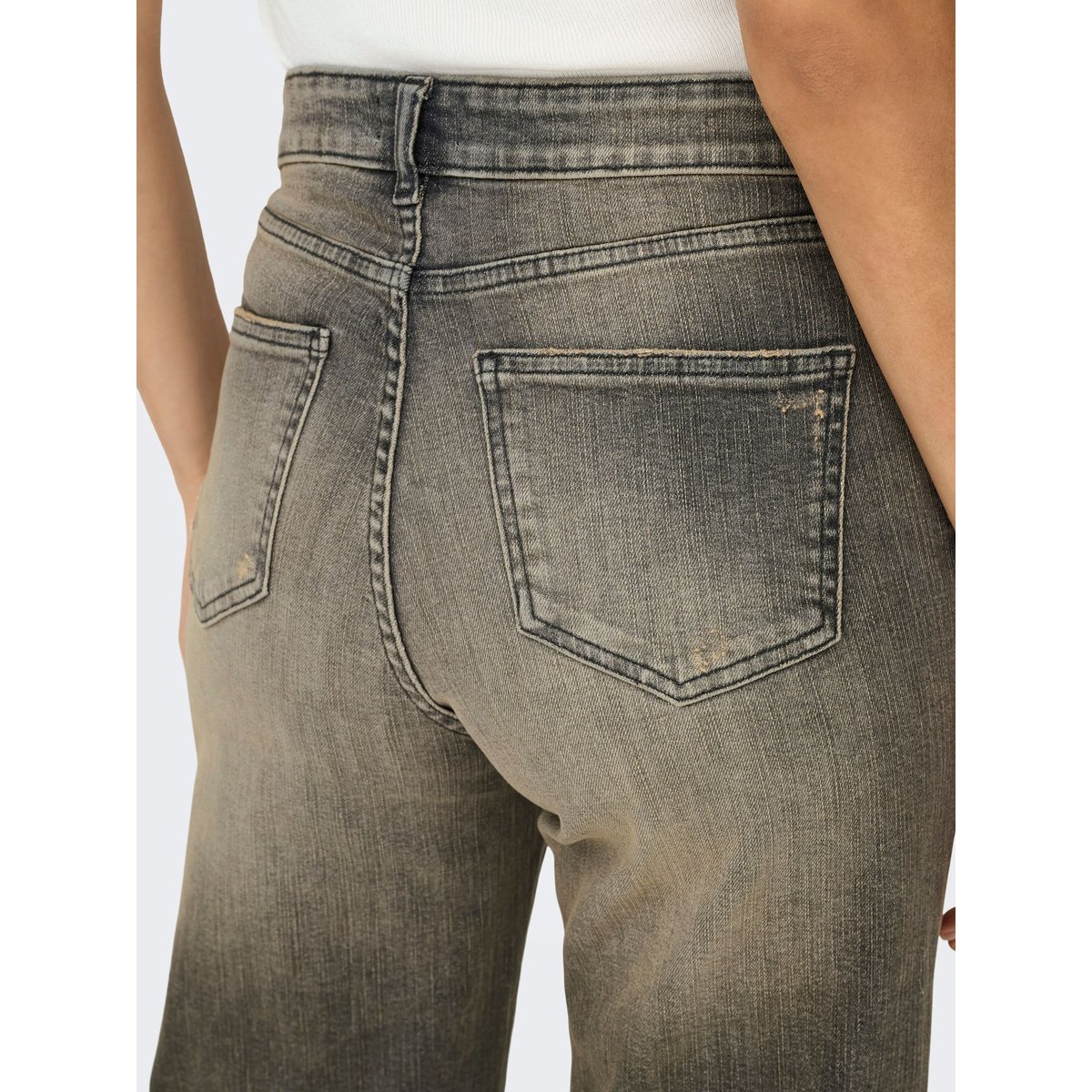 Jean À Jambe Large grey denim, ONLY