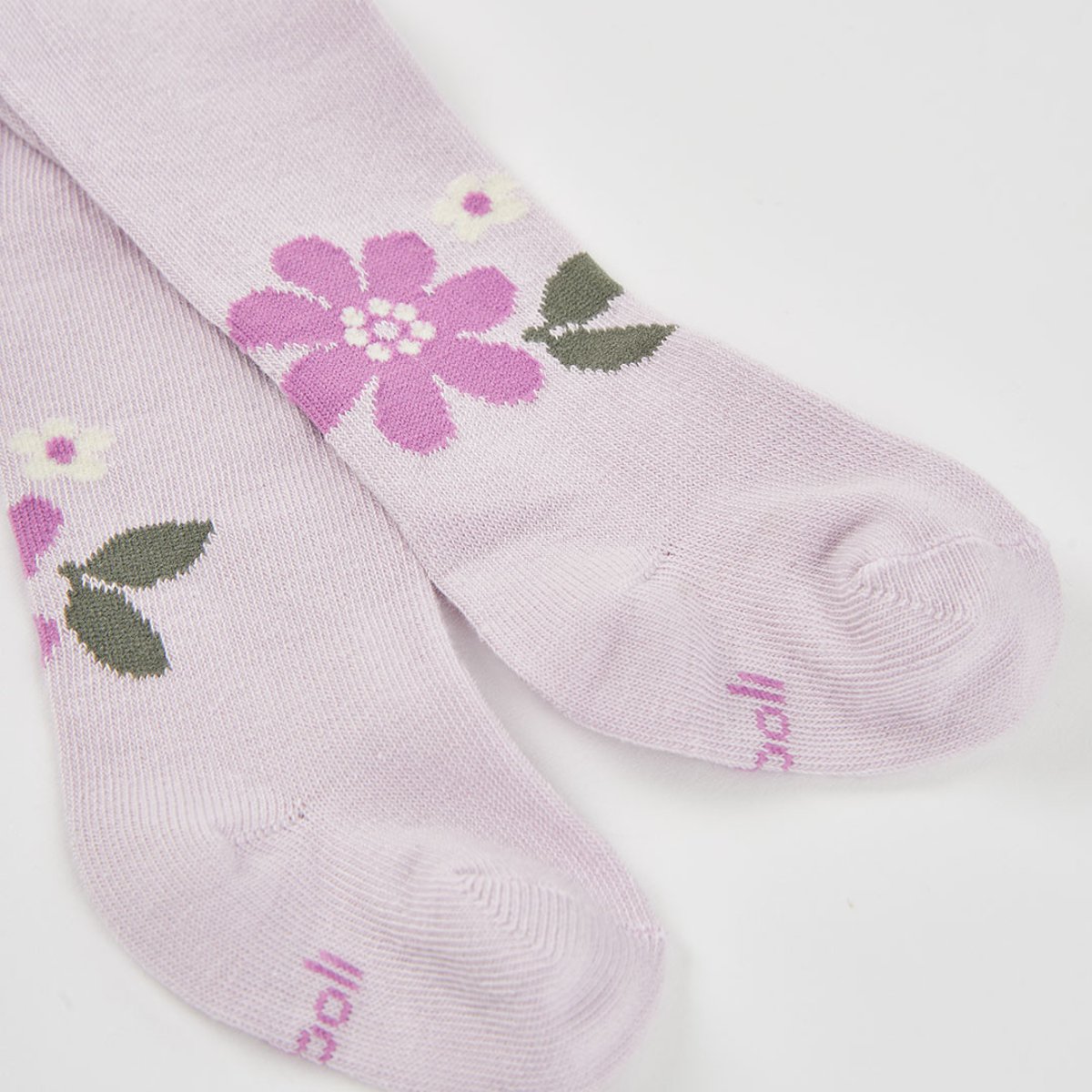 Collants bébé imprimé fleurs violet, BOBOLI