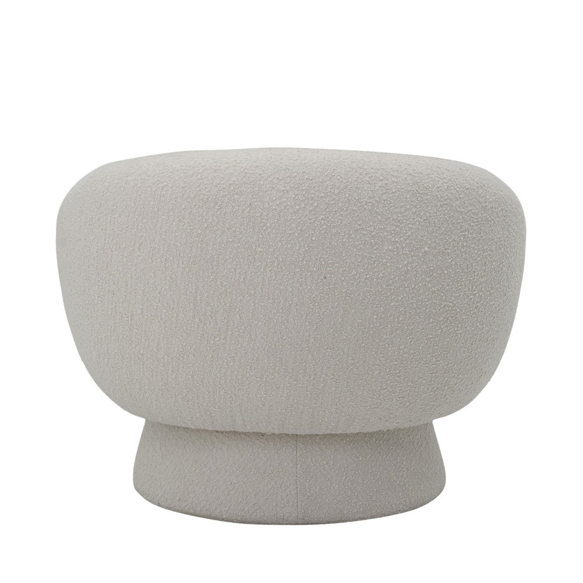 Fauteuil lounge en tissu bouclette  - TED blanc ivoire, BLOOMINGVILLE