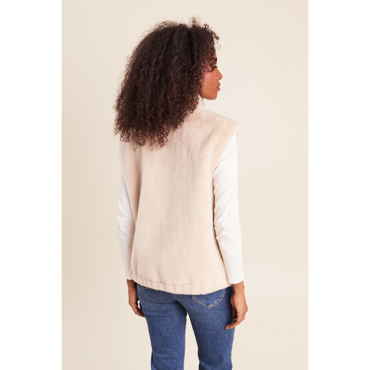 Veste col montant doublée ecru, BREAL