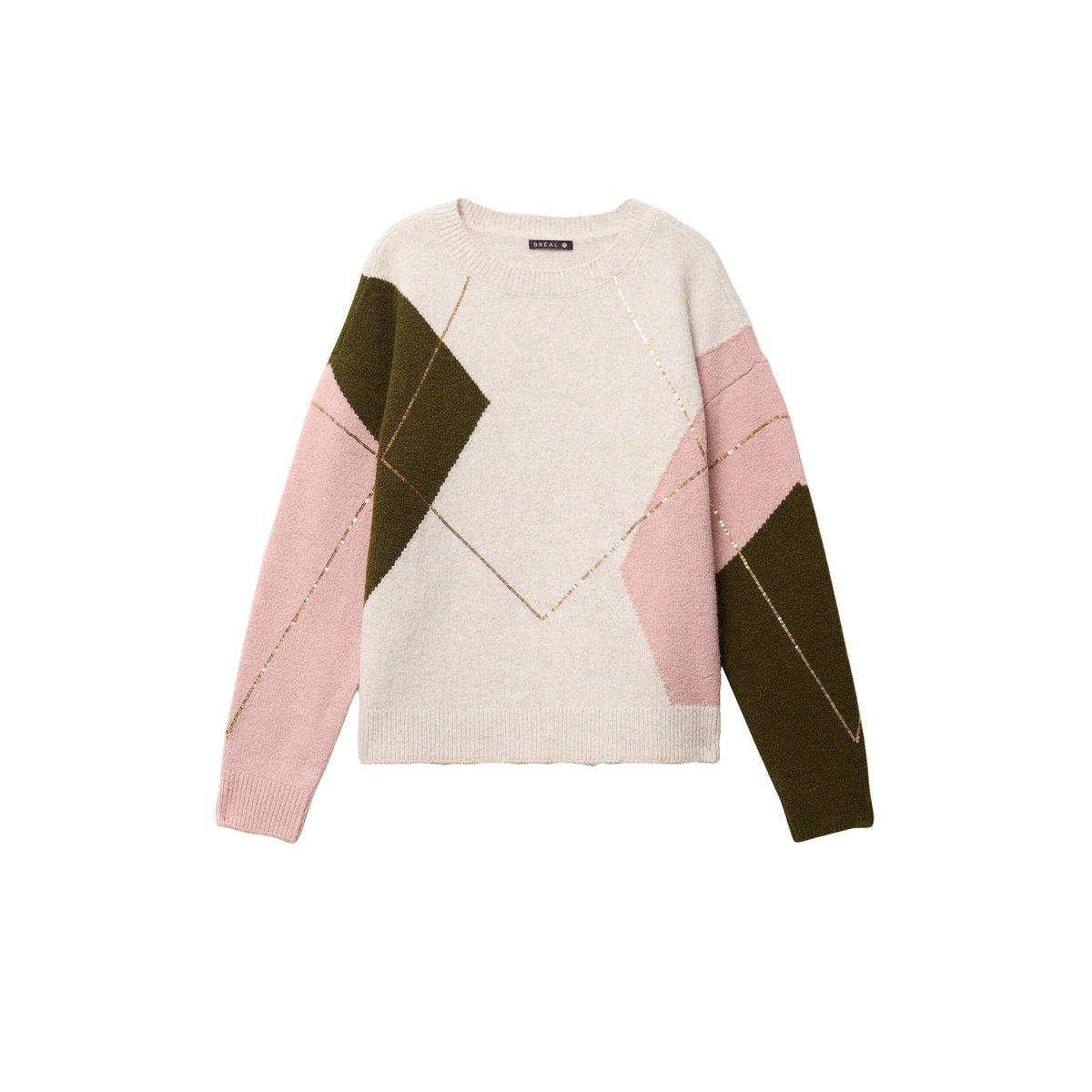 Pull col rond beige, BREAL