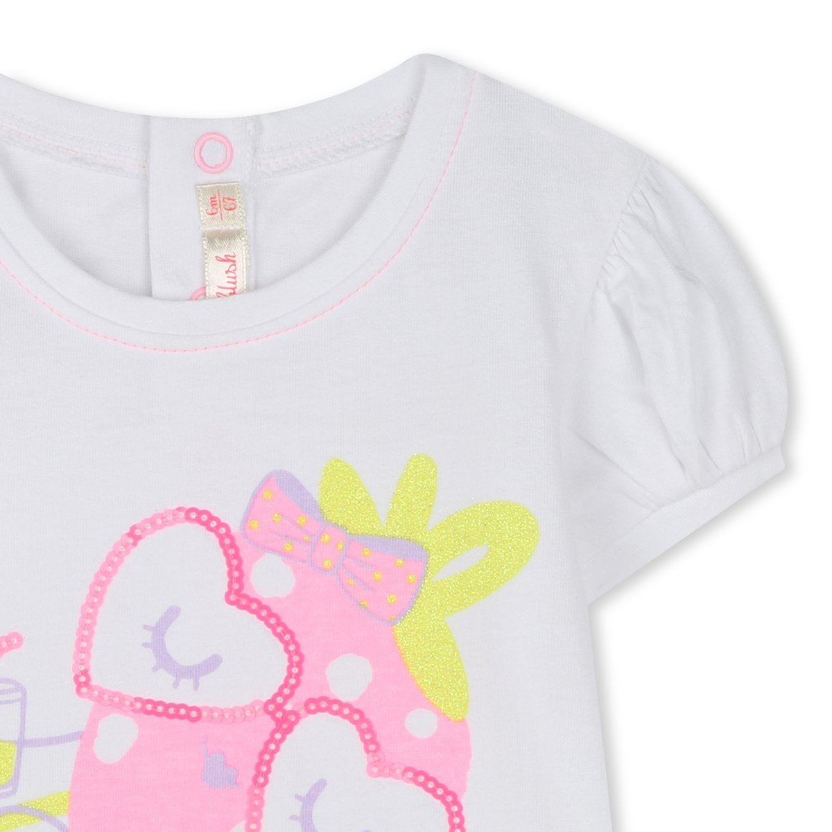 T-shirt en coton à manches courtes blanc, BILLIEBLUSH