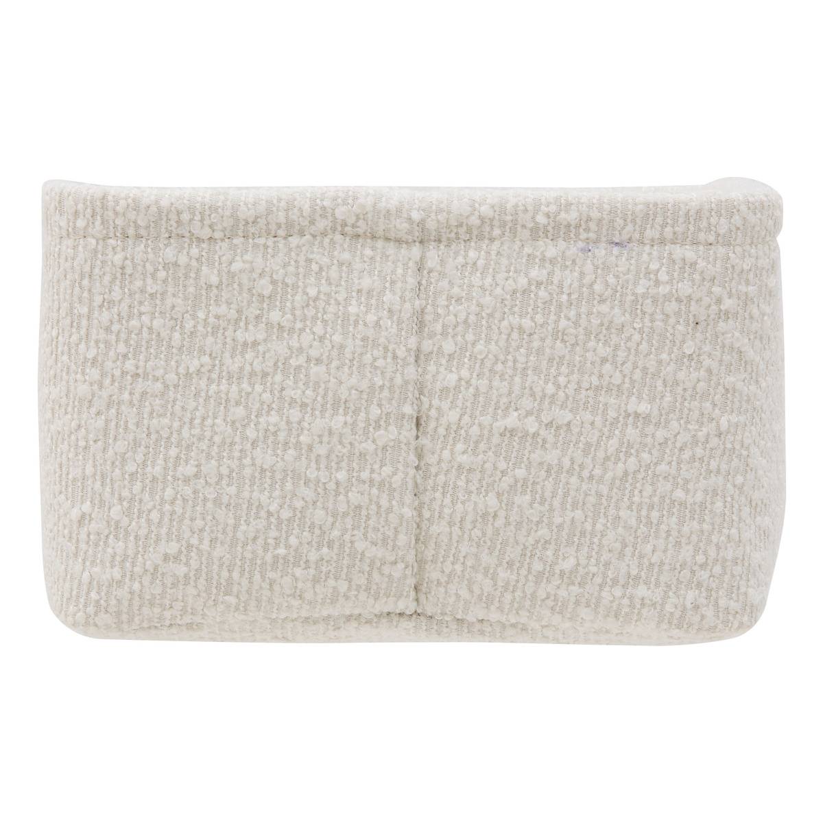 Lot de 2 paniers rectangulaires BOUCLETTE blanc, 5FIVE SIMPLY SMART