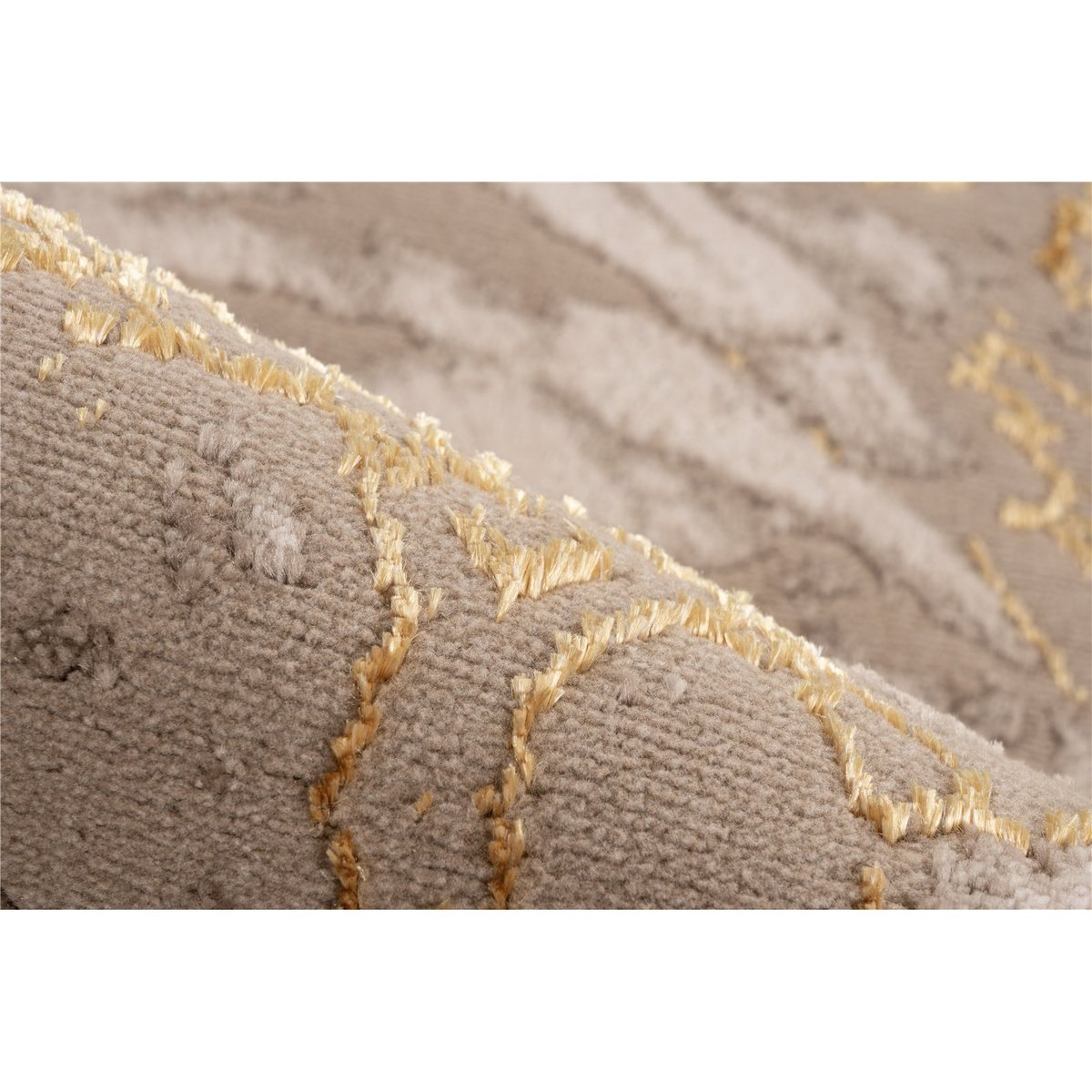 Tapis d'intérieur rectangulaire gris marbré avec veines dorées, ARTE ESPINA