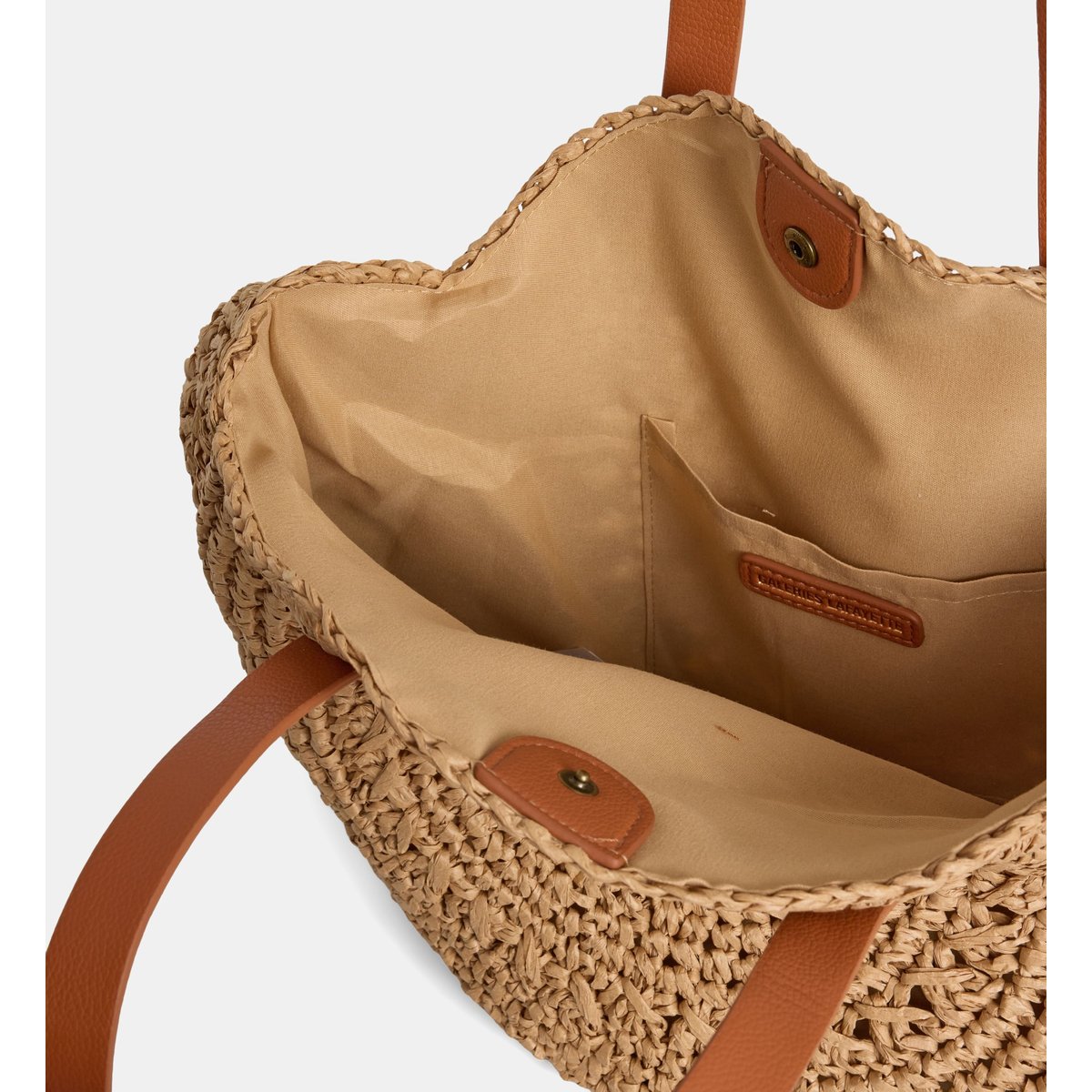 Sac à main rond lila paille beige naturel, GALERIES LAFAYETTE