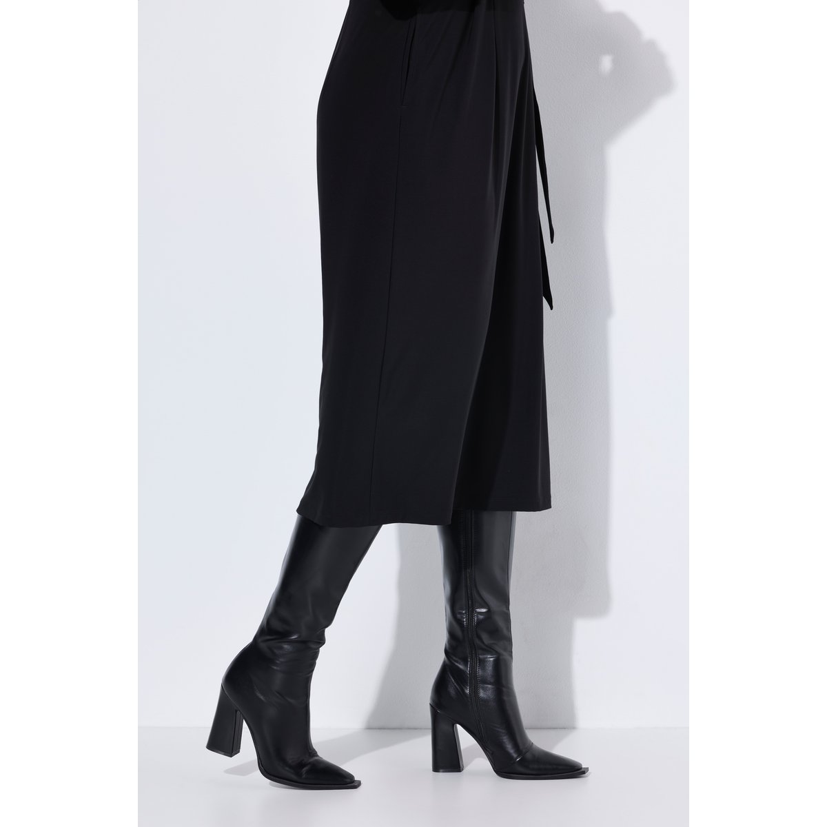 Robe midi à manches longues noir, ULLA POPKEN