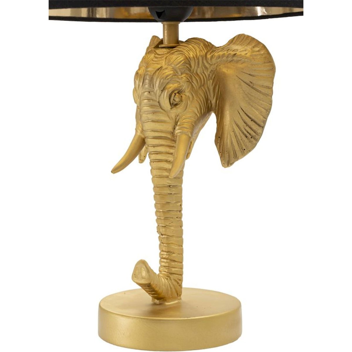 Lampe à poser sculpture éléphant GLAM or et noir, RECOLLECTION