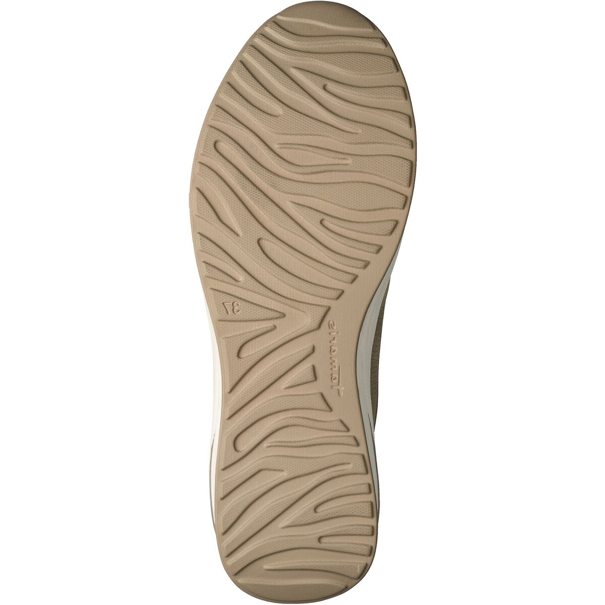 Baskets compensées et zippées beige, TAMARIS
