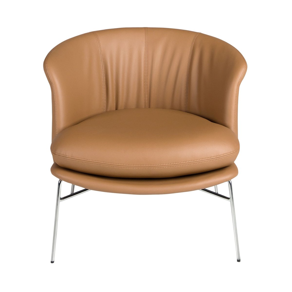 Fauteuil en similicuir marron | acier, ANGEL CERDA
