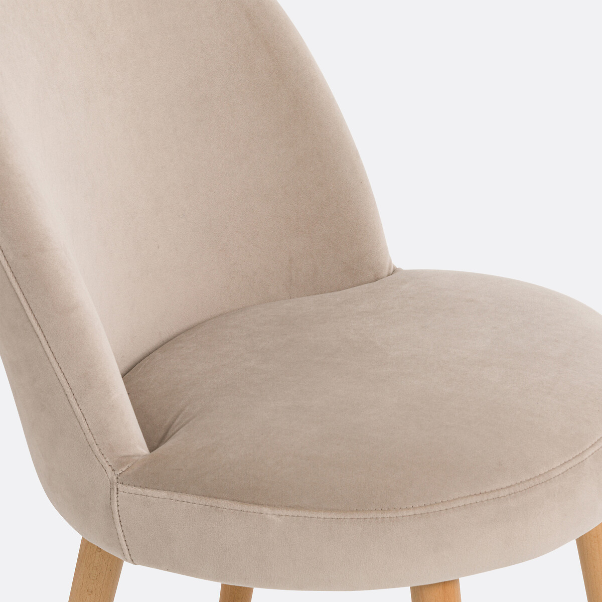 Chaise velours, Inès beige, LA REDOUTE INTERIEURS