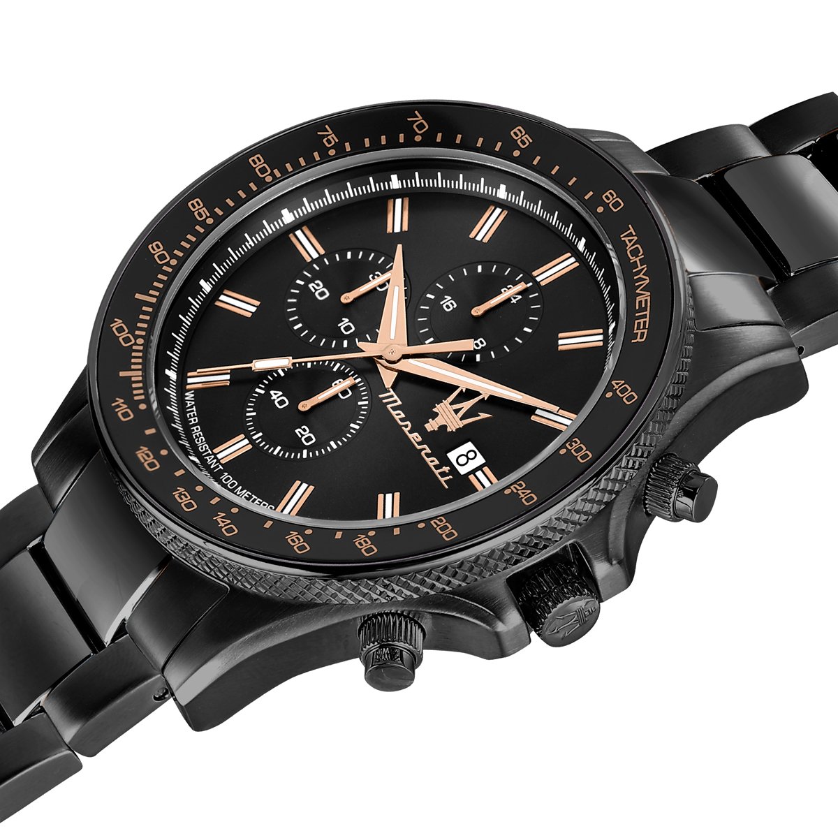 Montre Analogique  SFIDA argenté noir noir, MASERATI