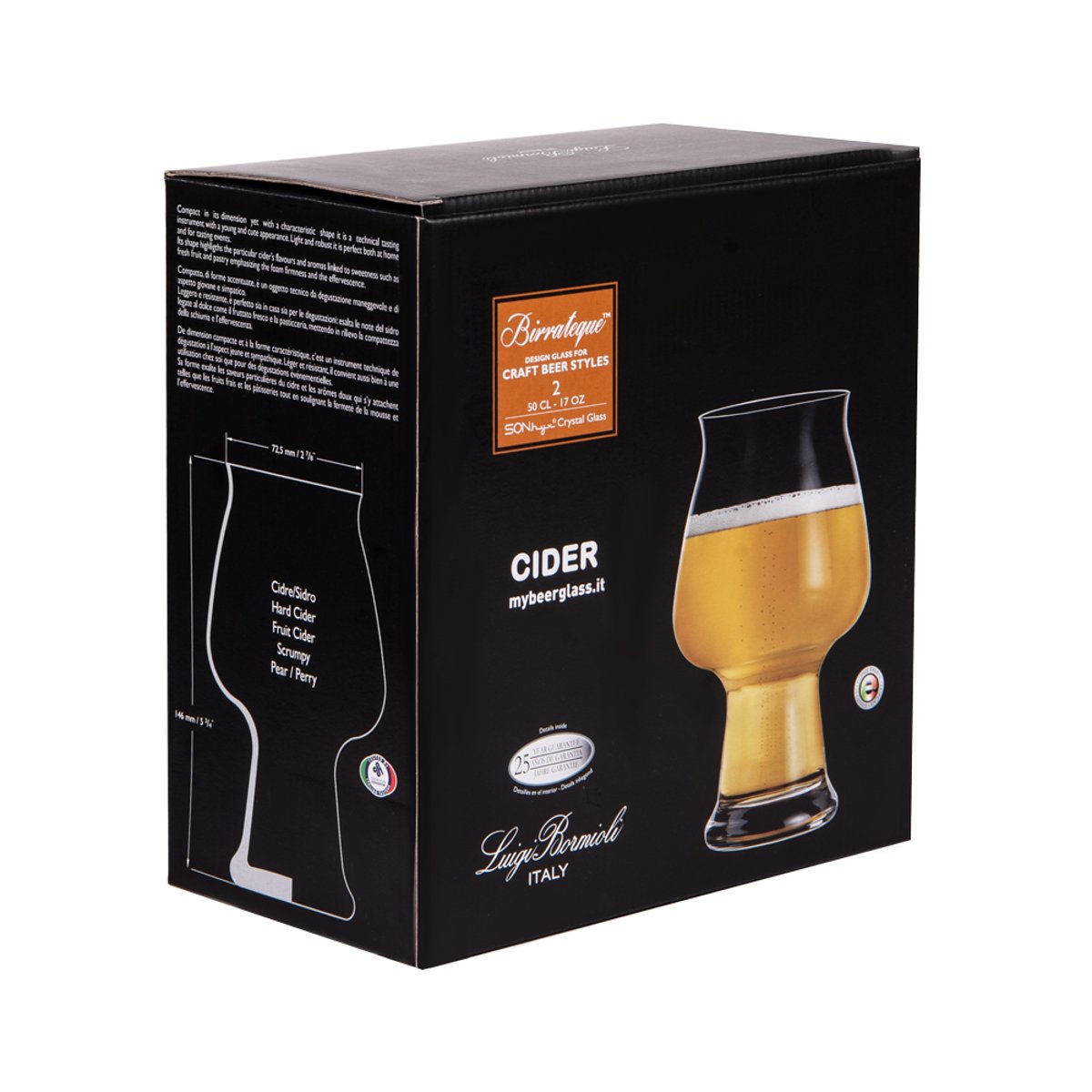 Coffret 2 Birrateque cidre 50 cl - BIRRATEQUE transparent / cristal, BORMIOLI LUIGI