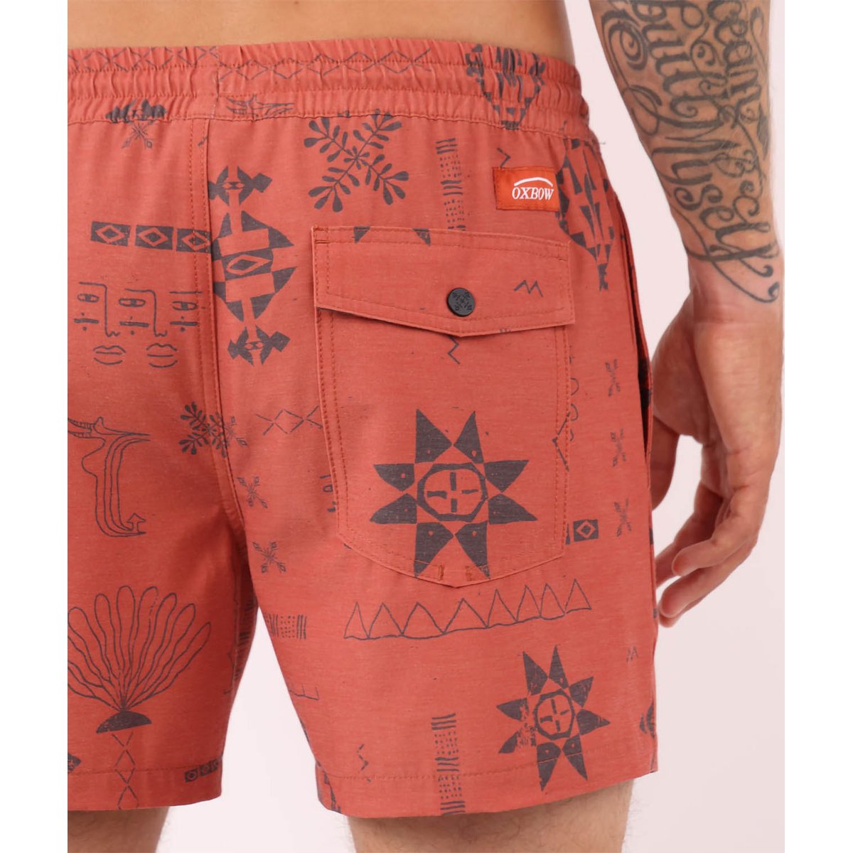 Beach short stretch effet lavé SNAP chilli pepper, OXBOW
