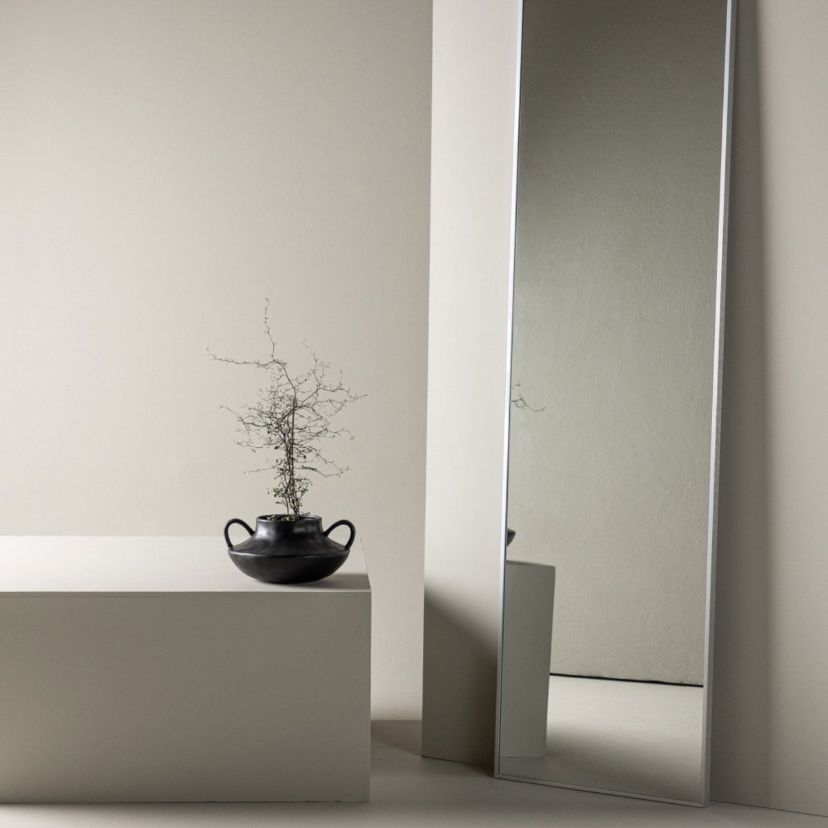 Miroir rectangulaire en aluminium 220x67cm- DALTON argent, VENTURE HOME