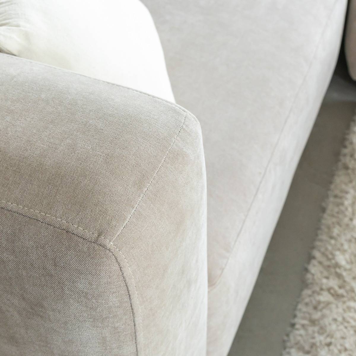 Canapé en tissu SOLYNE beige, MADE IN MEUBLES 