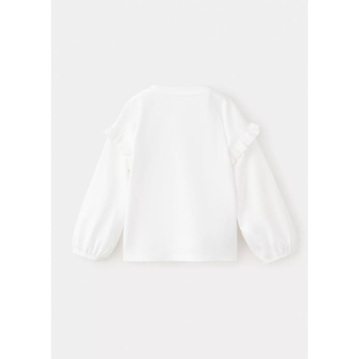 T-shirt détail brodé blanc cassé, MANGO BABY