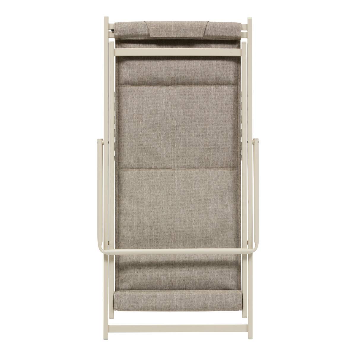 Chilienne de jardin pliable et empilable en aluminium LUNIVIA argile, HESPERIDE