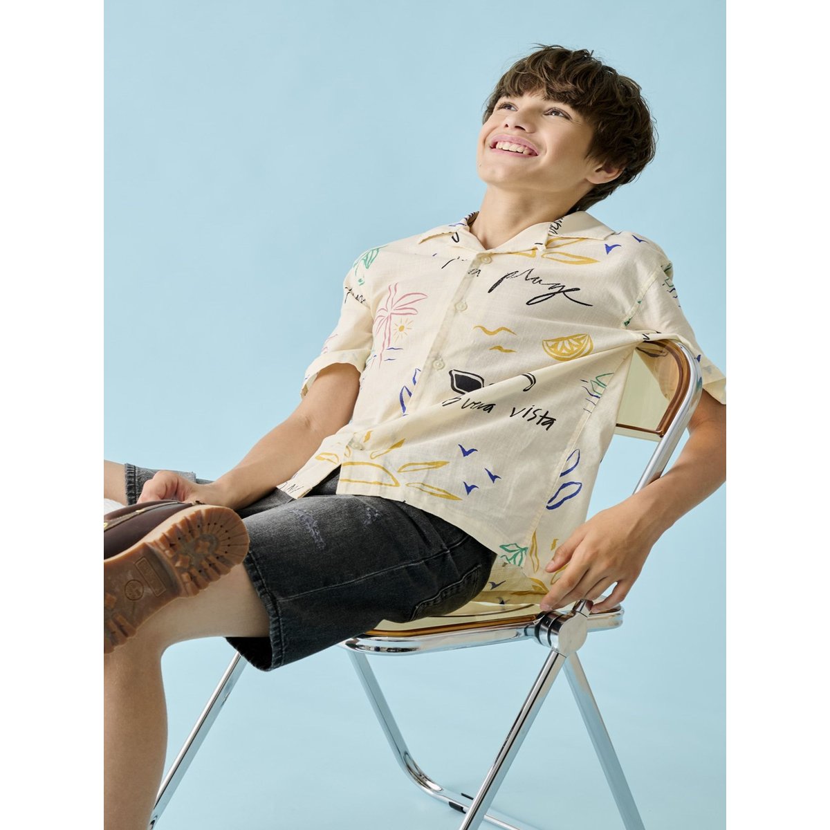 Chemise De Vacances antique white, ONLY & SONS JUNIOR