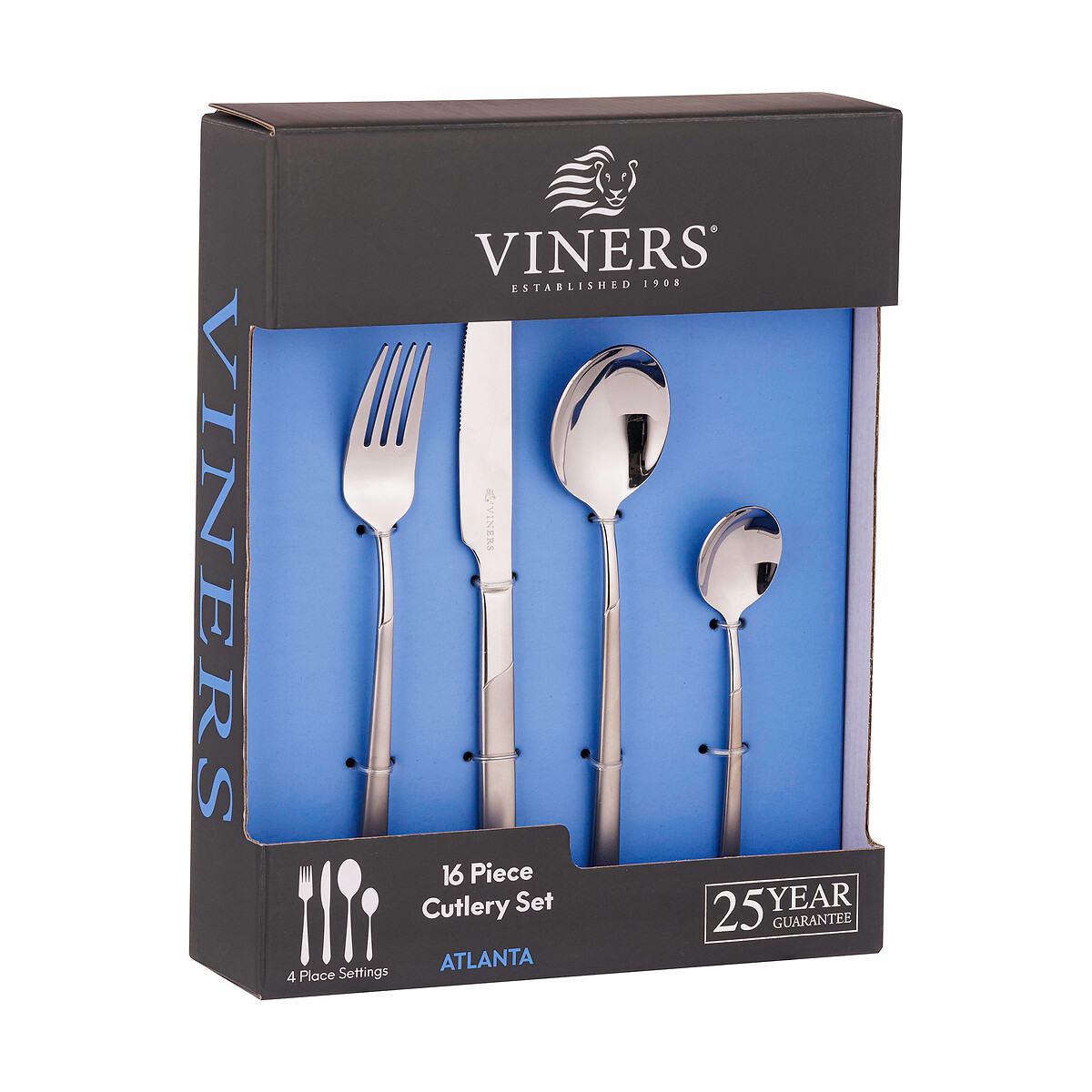 16-Piece Atlanta Stainless Steel Cutlery Set silver-coloured, VINERS