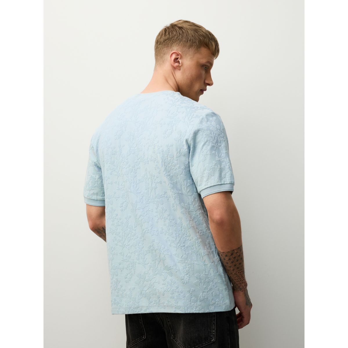 T-shirt élégant texturé bleu, NEXT