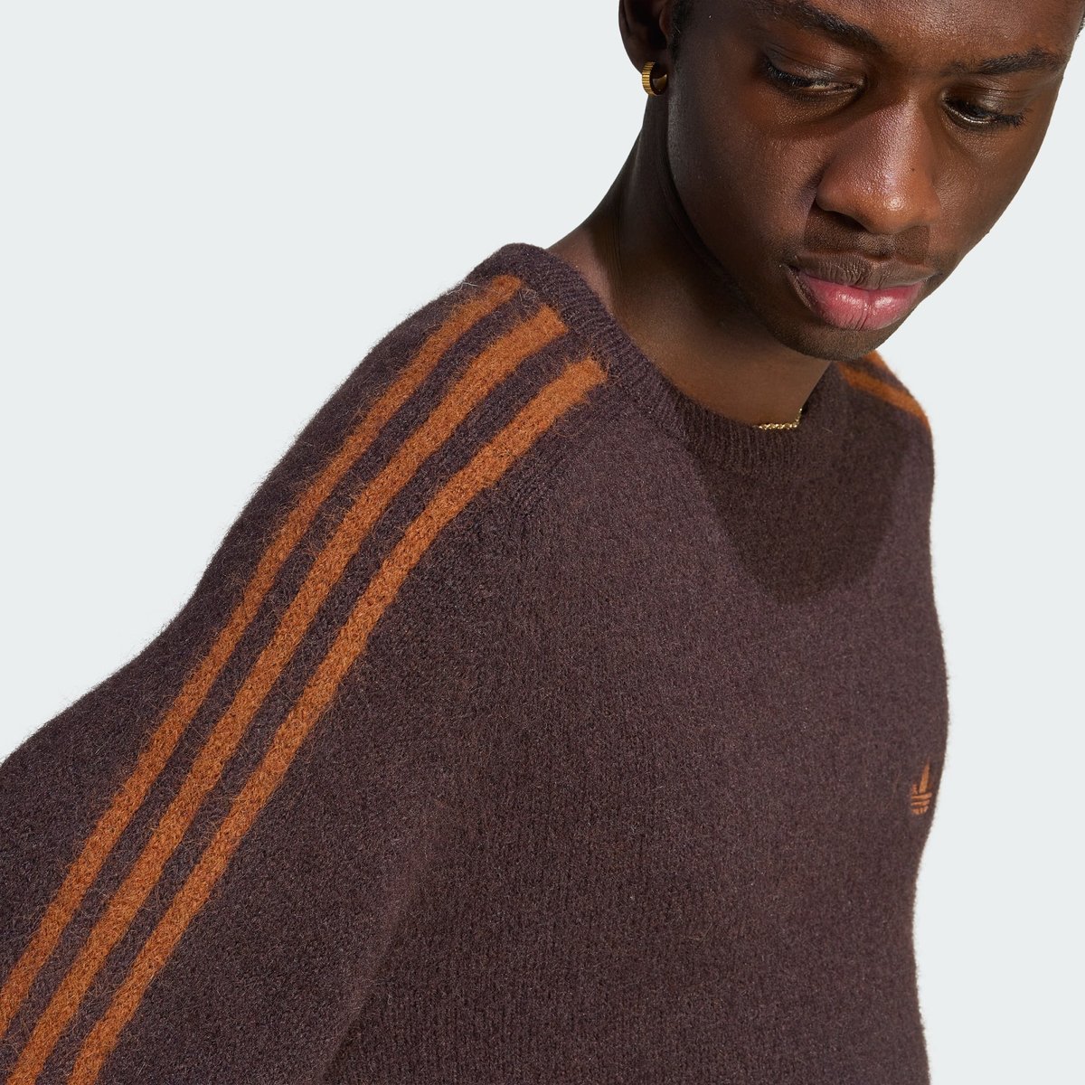 Sweat-Shirt Ras-Du-Cou Maille Pelucheuse 3 Bandes Sweat-Shirt Ras-Du-Cou Maille Pelucheuse 3 Bandes aurora coffee, adidas Originals