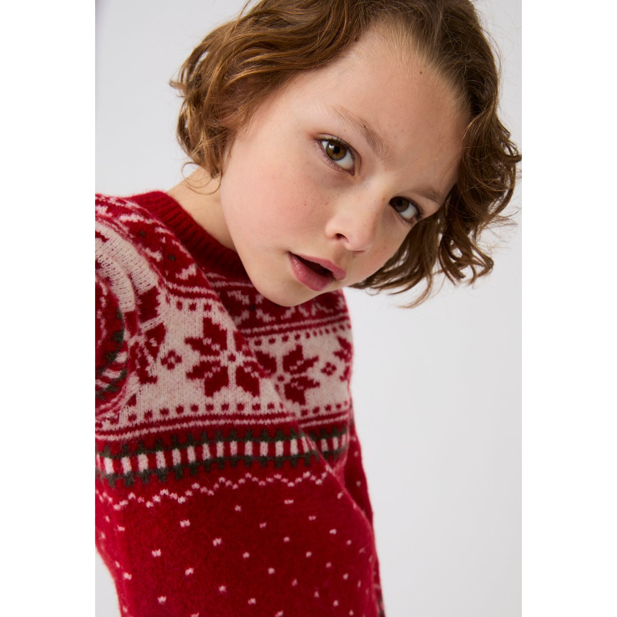 Pull de Noël enfant Thermolactyl rouge, DAMART