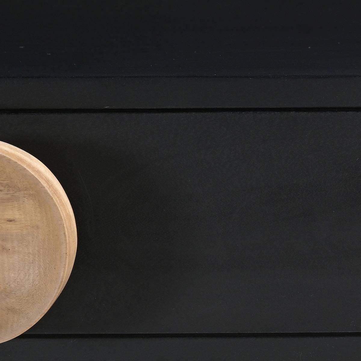 Console en bois de manguier et pieds en acacia IMANI noir, MADE IN MEUBLES